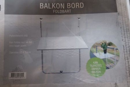 Balcony table, foldable, 60x53 cm