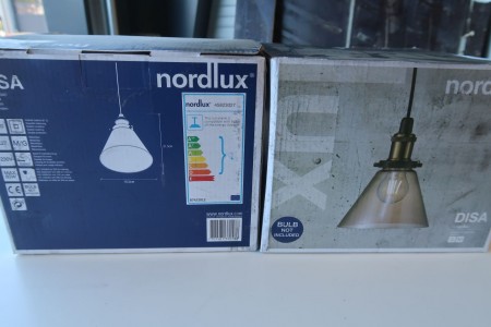 2 stk. pendel lamper Nordlux Disa, rav farvet