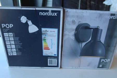 2 pcs. wall lamps, Nordlux Pop, anthracite