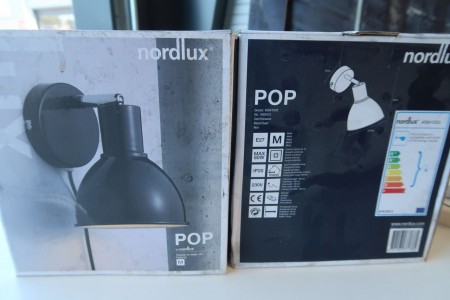 2 pcs. wall lamps, Nordlux Pop, black