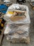 Large batch of hooks and brackets for setting up ceiling panels