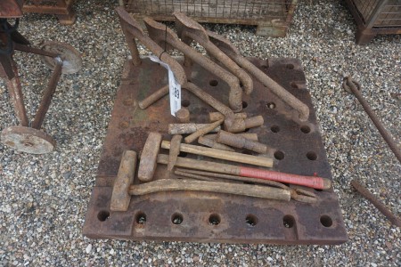 Straight plate with tools