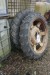 2 pcs. tractor tires on rims