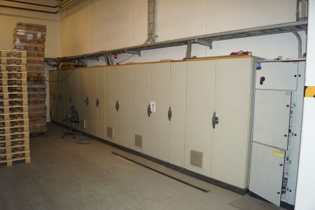 9 pcs. Cabinets with contents of various PLC controls etc.