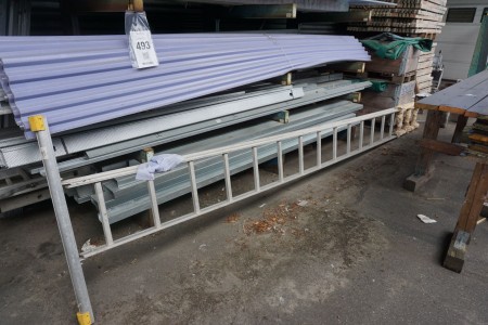 Various ladders at and on the shelf