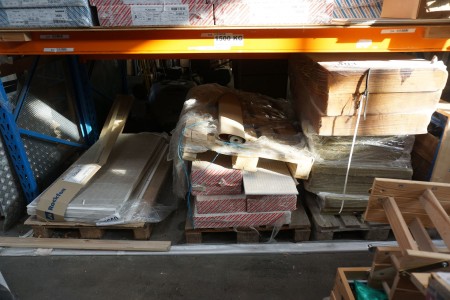 3 pallets with various insulation, noise plates, rockwool etc.