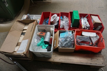 Various assortment boxes with contents