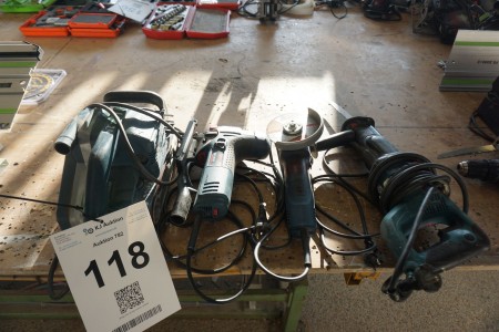 4 stk. elværktøj, Mærke: Bosch og Makita 