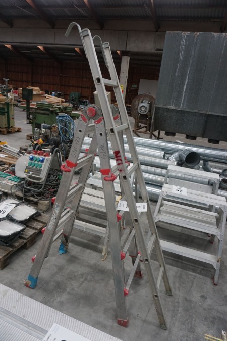 Aluminum ladder + pull-out ladder