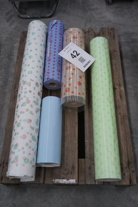 Various gift wrap on roll