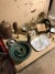 Hood + sink + antique items