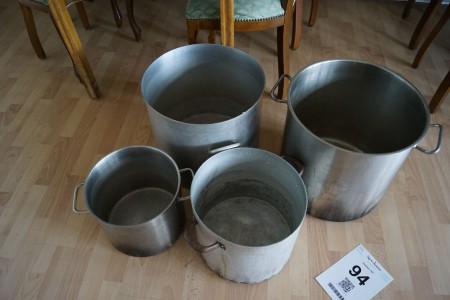 4 pcs. industrial pots