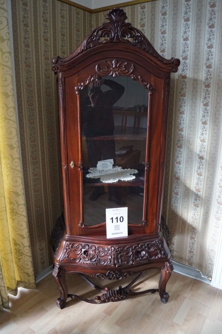 Antique cabinet with 3 glass doors