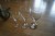 Lot of red / white wine glass + water glass + cart