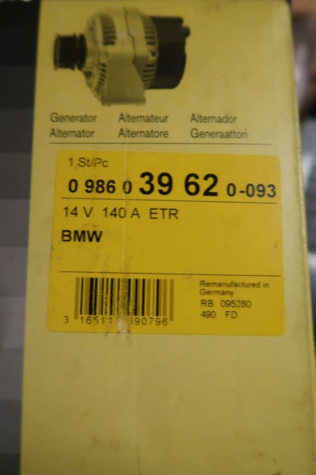 Alternator for BMW. 140A, 14V