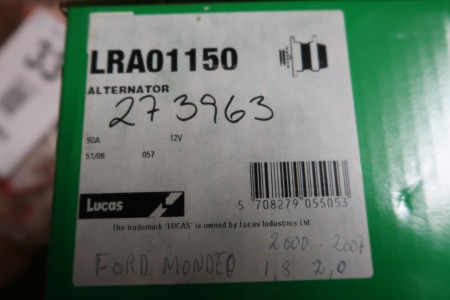 Generator til Ford Mondeo. LRA01150. 90A, 12V