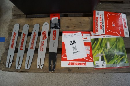 5 pieces. swords for chainsaws, Brand: jonsered, WINDSOR and oregon