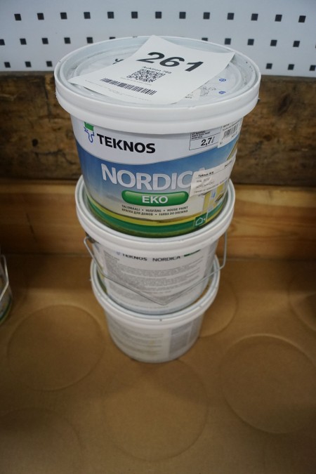 3 pieces. Nordica Eko Wood protection White ral