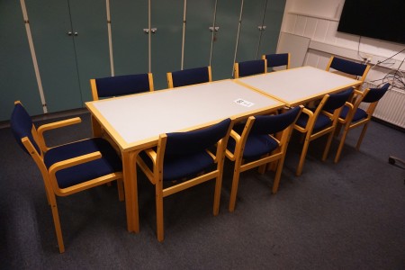 Table with 10 chairs