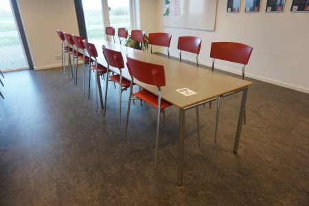 Canteen table with 12 chairs