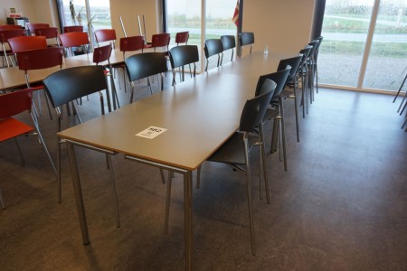 Canteen table with 12 chairs