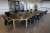 Large conference table with 12 chairs