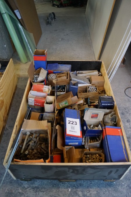  Lot of nails, screws, fittings, bolts, nuts, etc.