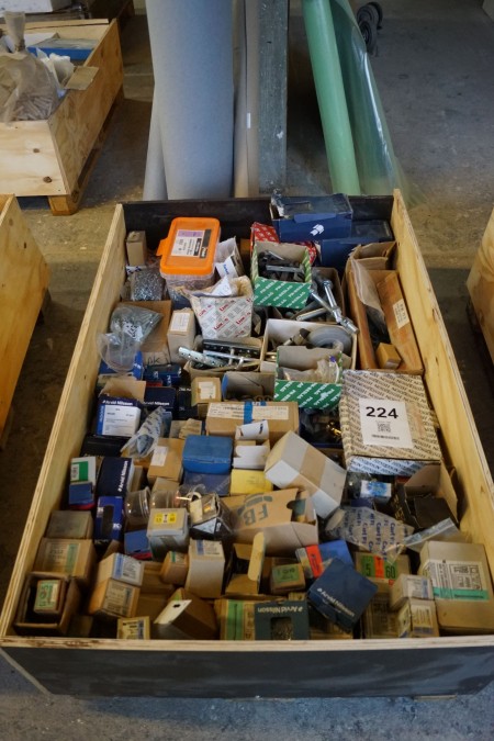 Lot of nails, screws, fittings, bolts, nuts, etc.