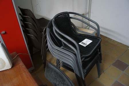 10 pcs. chairs + 2 pcs. toolboxes