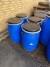12 plastic barrels with lids