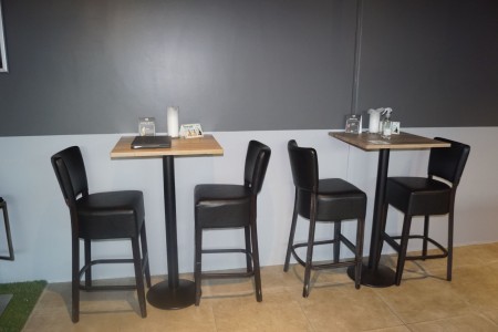 3 pieces. bar tables with 6 chairs