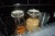 Various shots glass, jugs, mixer equipment + chips and peanuts