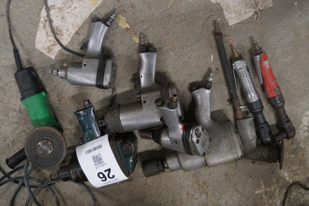 Various air tools + angle grinder.