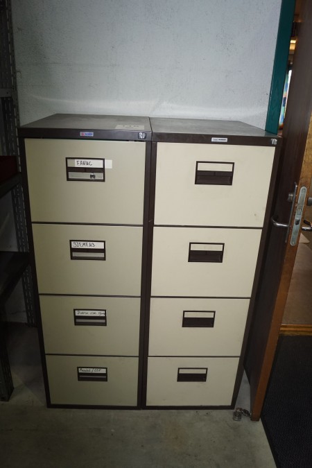 2 pcs. filing cabinets containing various instruction manuals for machines. , Brand: Altikon.