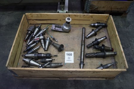 Verschiedene Werkzeughalter mit Werkzeuginhalt.