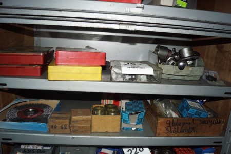 Contents on 2 shelves in closet
