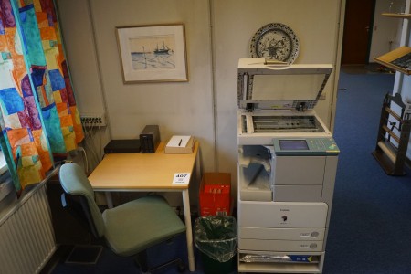 Copier, Brand: Canon + table, office chair, etc.