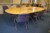 Conference table with extra extension plate brand: Fritz Hansen, Incl. 10 pcs. stole