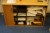 1 Stück. Schreibtisch + 2 Stk. Jalousienschrank und 2 Stück Bücherregal.