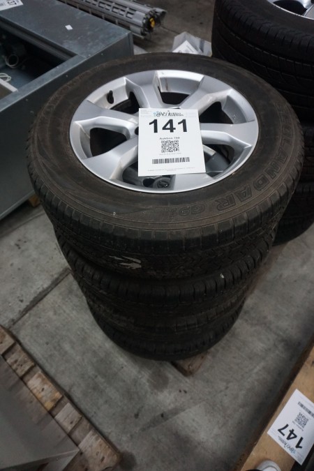 Alloy wheels with winter tires