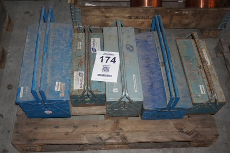 5 tool boxes in metal