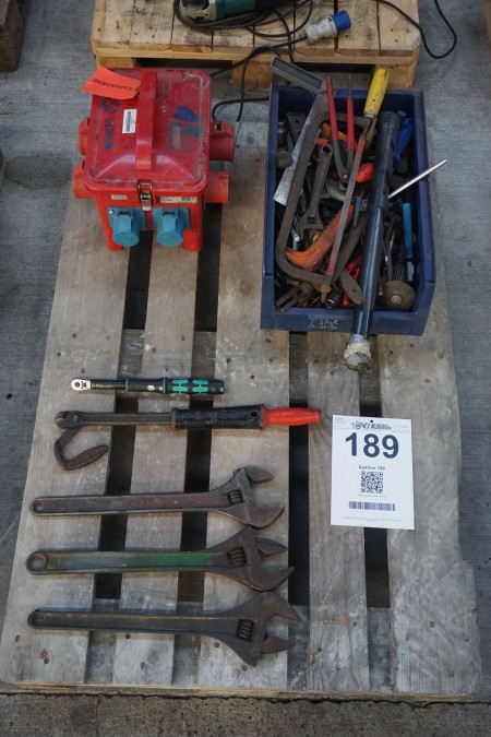 Lot of hand tools, such as wrenches etc.