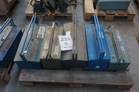 5 tool boxes in metal