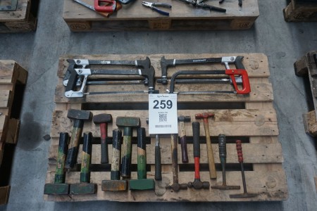 Large batch of hammers + 4 irons