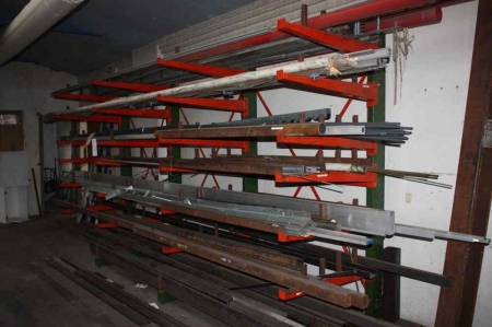 Pallet Racking, 6 feet, with content: use iron and aluminum and iron floor + plates in the corner