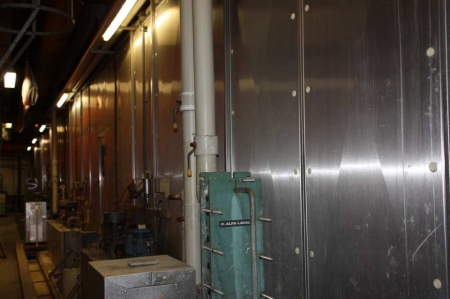 Pretreatment Plant (phosphating line), stainless steel, 5 baths. NB: If things are sold separately the control for this line is sold with the phosphating line. Combined Lot 190 to 207 incl. may be sold by privat treaty not later than 12. November 2012