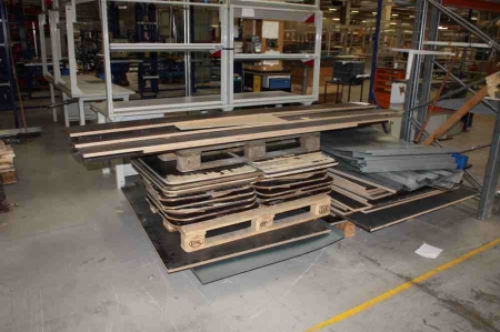 2 pallets Blyfmo panels + miscellaneous steel profiles