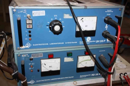 Højspændingsmåleapparat, Elektrotechn. Laboratorium, RB, UH28P + Safety Tester RD 28K