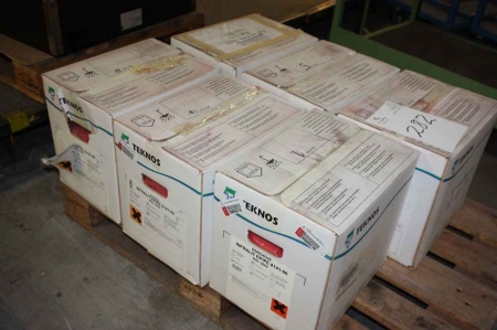 6 boxes of powder coatings, Teknos INFRALIT EP / PE 8141-00, RAL-3002
