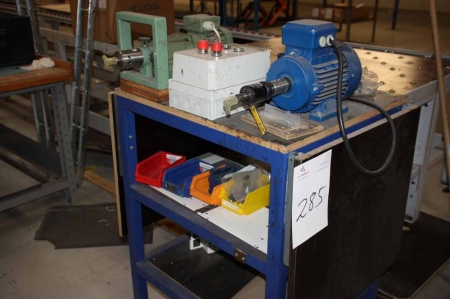 Stationary drill + desktop milling machine mounted on a carriage